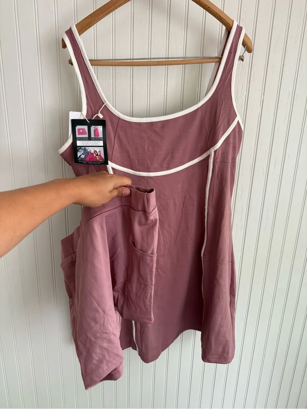 Mauve Tennis Dress Size L with Shorts NWT
